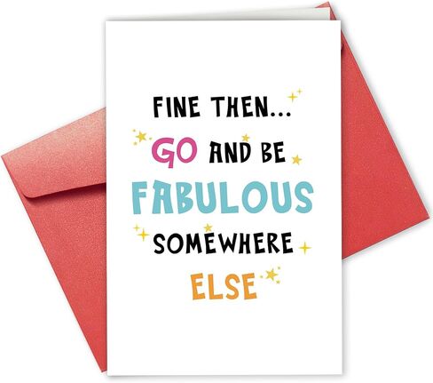Funny Moving Away Card for Neighbor, Congrats New House Card for Friend Family Members, Humor Housewarming Card for Him Her, It's Rude That You're Moving but OK in Saudi Arabia