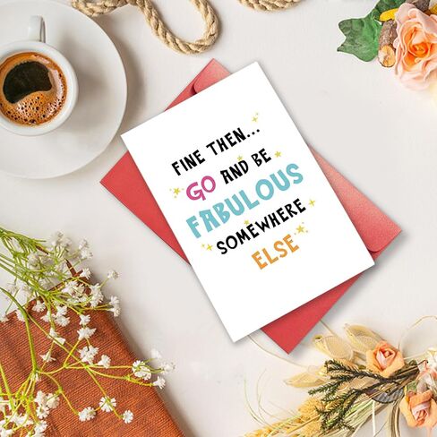 Funny Moving Away Card for Neighbor, Congrats New House Card for Friend Family Members, Humor Housewarming Card for Him Her, It's Rude That You're Moving but OK in Saudi Arabia