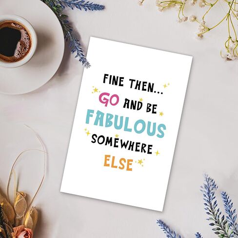Funny Moving Away Card for Neighbor, Congrats New House Card for Friend Family Members, Humor Housewarming Card for Him Her, It's Rude That You're Moving but OK in Saudi Arabia