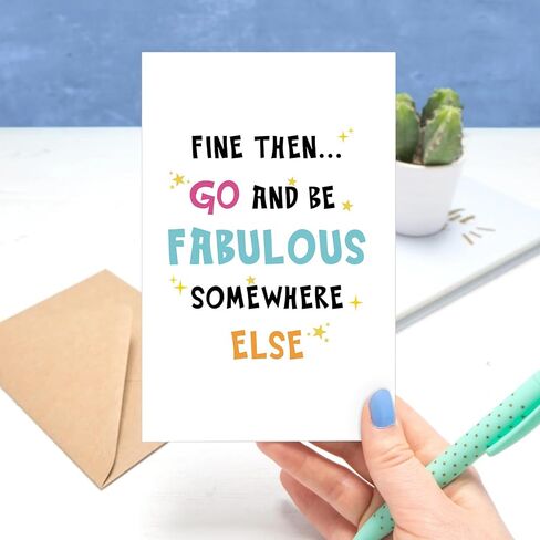 Funny Moving Away Card for Neighbor, Congrats New House Card for Friend Family Members, Humor Housewarming Card for Him Her, It's Rude That You're Moving but OK in Saudi Arabia