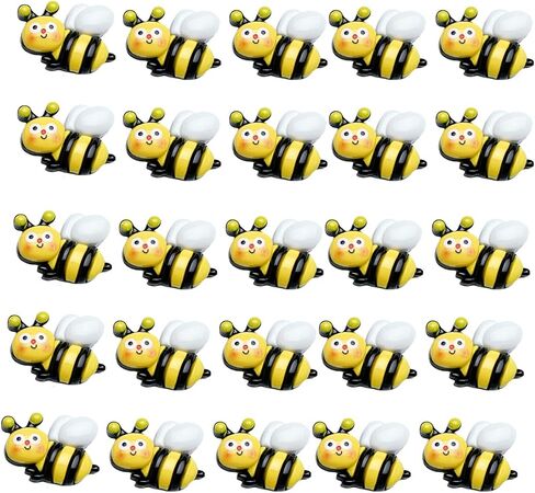 RANXIZY 50 PC Cute Bumble Bee Charm Decor Plastic Resin Craft Bees for DIY Projects and Decoration in Kuwait