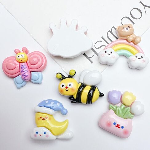 RANXIZY 50 PC Cute Bumble Bee Charm Decor Plastic Resin Craft Bees for DIY Projects and Decoration in Kuwait