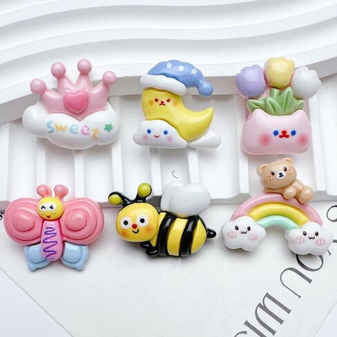 RANXIZY 50 PC Cute Bumble Bee Charm Decor Plastic Resin Craft Bees for DIY Projects and Decoration in Kuwait
