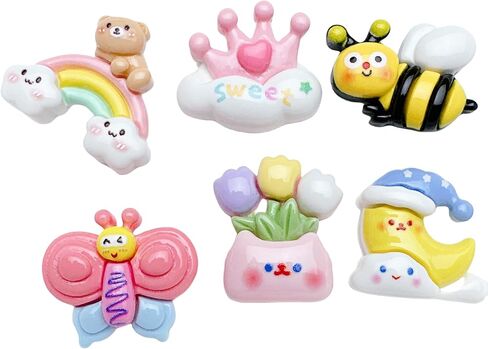 RANXIZY 50 PC Cute Bumble Bee Charm Decor Plastic Resin Craft Bees for DIY Projects and Decoration in Kuwait