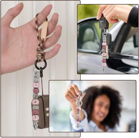 20 Pcs Beadable Keychain Bar for Beads Bulk Metal Keychain Making Supplies Silver in Saudi Arabia