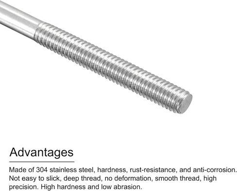 MECCANIXITY 304 Stainless Steel Push Rod Connector Double End Threaded Rod for DIY RC Car, Boat, Car, Airplane, Helicopter Model&DIY Material, M4x200mm, Pack of 5 in Saudi Arabia