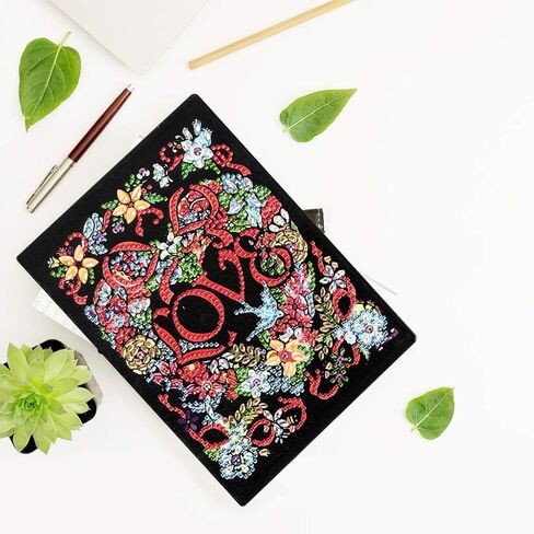 5D Diamond Art Painting Kits Love Heart-Shape Garland Cover Leather DIY SPERISS PROSTERBOOK CROSS STITCH Diamond Art Book Book Gift 8.27x5.in in Saudi Arabia