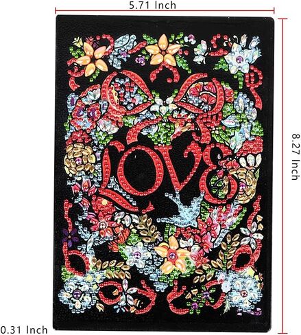 5D Diamond Art Painting Kits Love Heart-Shape Garland Cover Leather DIY SPERISS PROSTERBOOK CROSS STITCH Diamond Art Book Book Gift 8.27x5.in in Saudi Arabia