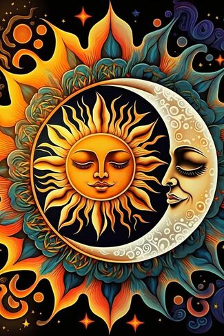 مجموعات الطلاء بالشمس والقمر الماس ، لوحة الماس الصليب كروس غرزة 5D مستديرة الماسة المبتدئين المصنوعة يدويًا إنتاجًا للعجينة اليدوية in Kuwait