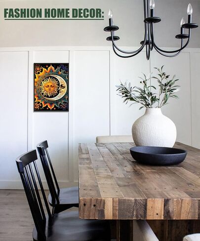 مجموعات الطلاء بالشمس والقمر الماس ، لوحة الماس الصليب كروس غرزة 5D مستديرة الماسة المبتدئين المصنوعة يدويًا إنتاجًا للعجينة اليدوية in Kuwait