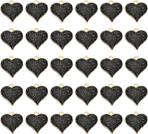 PATIKIL 30pcs Heart Charm Mini Lovely Heart Pendant Charm Bulk Resin Cute for Jewelry Making Bracelets Earrings Necklace in Saudi Arabia