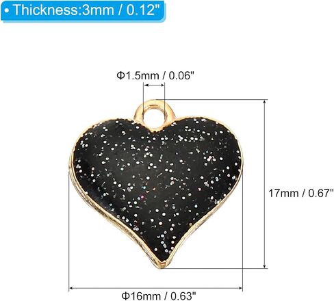 PATIKIL 30pcs Heart Charm Mini Lovely Heart Pendant Charm Bulk Resin Cute for Jewelry Making Bracelets Earrings Necklace in Saudi Arabia