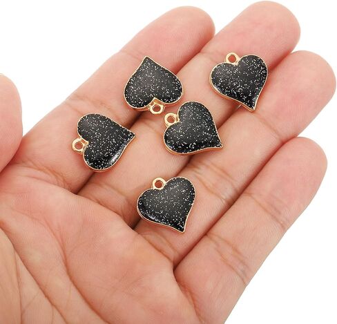 PATIKIL 30pcs Heart Charm Mini Lovely Heart Pendant Charm Bulk Resin Cute for Jewelry Making Bracelets Earrings Necklace in Saudi Arabia