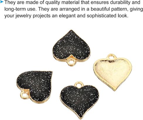 PATIKIL 30pcs Heart Charm Mini Lovely Heart Pendant Charm Bulk Resin Cute for Jewelry Making Bracelets Earrings Necklace in Saudi Arabia