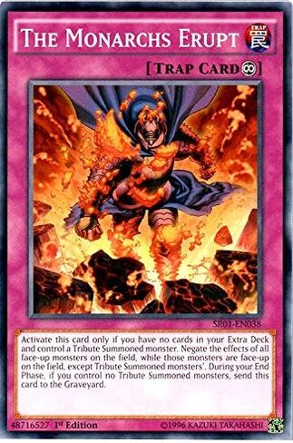 YU-GI-OH! - The Monarchs Erupt (SR01-EN038) - Structure Deck: Emperor of Darkness - Edition - Common in Saudi Arabia