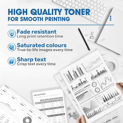 TN760 High Yield Black Toner Cartridge Replacement for Brother TN-760 MFC-L2710DW MFC-L2750DW HL-L2350DW HL-L2370DW HL-L2395DW HL-L2390DW DCP-L2550DW Toner Printer (1 Pack) in Saudi Arabia