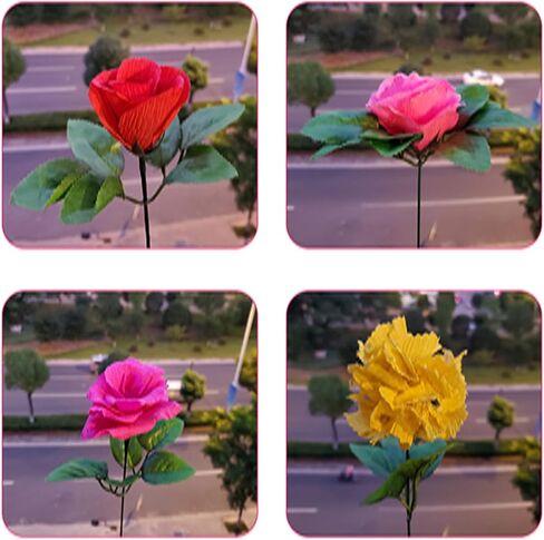 طيات الورق الكريب (20 ورقة) - بعرض 20 بوصة بطول 3.2 قدم - ورقة كريب المكسيكية -21 لون متنوع (برتقالي) in Saudi Arabia