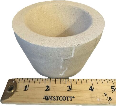 PRESIDENTGOLD Magnesia Cupel, White, Professional Tapered Design for Gold and Silver Refining, 4-3/8 Inch, Metal Assaying Tool in Saudi Arabia