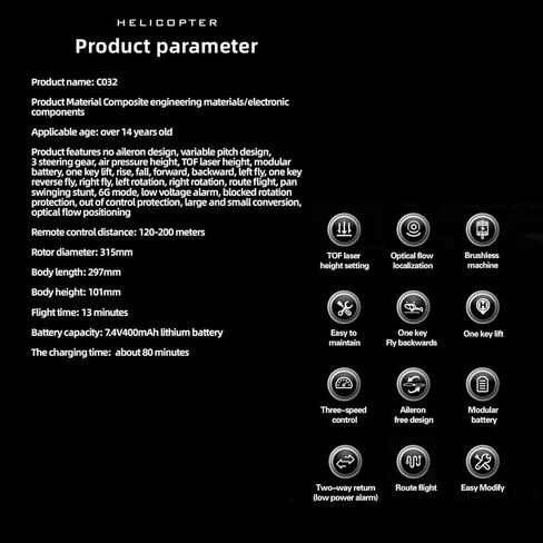 RC ERA C032 UH-1 Huey RC Helicopter ، 1:48 Scale بدون فرش من الهروب من 6 محاور Gyro 6ch التحكم العسكري المروحية العسكرية ثلاثية الأبعاد. in Kuwait