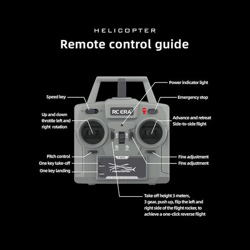 RC ERA C032 UH-1 Huey RC Helicopter ، 1:48 Scale بدون فرش من الهروب من 6 محاور Gyro 6ch التحكم العسكري المروحية العسكرية ثلاثية الأبعاد. in Kuwait