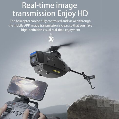 RC ERA C127AI RC Helicopter مع كاميرا 1080 بكسل ، 2.4 جيجا هرتز 4CH من أحادي الأفرار بدون فرش من لعبة الكشافة بدون طيار مع تحديد المواقع الديرو والبصرية ، طائرة عسكرية مع بطاريتين in Kuwait