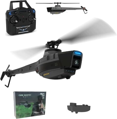 RC ERA C127AI RC Helicopter مع كاميرا 1080 بكسل ، 2.4 جيجا هرتز 4CH من أحادي الأفرار بدون فرش من لعبة الكشافة بدون طيار مع تحديد المواقع الديرو والبصرية ، طائرة عسكرية مع بطاريتين in Kuwait