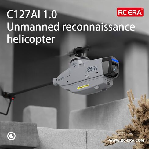 RC ERA C127AI RC Helicopter مع كاميرا 1080 بكسل ، 2.4 جيجا هرتز 4CH من أحادي الأفرار بدون فرش من لعبة الكشافة بدون طيار مع تحديد المواقع الديرو والبصرية ، طائرة عسكرية مع بطاريتين in Kuwait