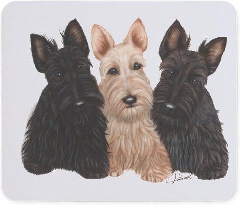 Cafepress Scottish Terrier 3 Puppies Mousepad ألعاب مطاطية غير قابلة للانزلاق Mousepad in Saudi Arabia