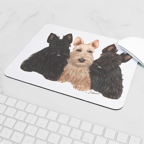Cafepress Scottish Terrier 3 Puppies Mousepad ألعاب مطاطية غير قابلة للانزلاق Mousepad in Saudi Arabia