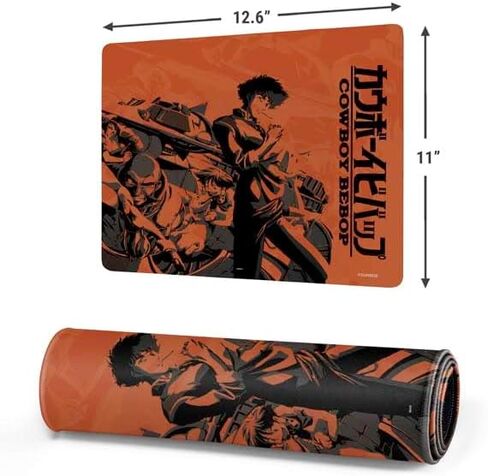 Skinit Small Gaming Mouse Pad - Officially Licensed Bebop Crew Design with Stitched Edges, Waterproof, Non-Slip Rubber Base, Desk Mat for Keyboard & Mouse, 12.6" x 11" inches in Saudi Arabia