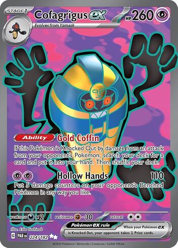 Pokemon - Cofagrigus ex 224/182 - Paradox Rift - Full Art - Ultra Rare - Single Card in Saudi Arabia