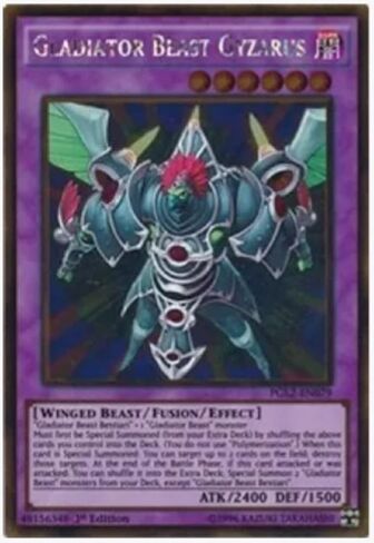 yugioh - Gladiator Beast Gyzarus PGL2-EN079 1st Edition Gold Rare - Premium Gold: Return of The Bling in Saudi Arabia