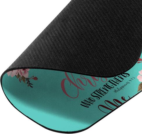 Non-Slip Rectangle Mousepad, FINCIBO Christian Bible Verses Philippians 4:13 Mouse Pad for Home, Office and Gaming Desk in Kuwait