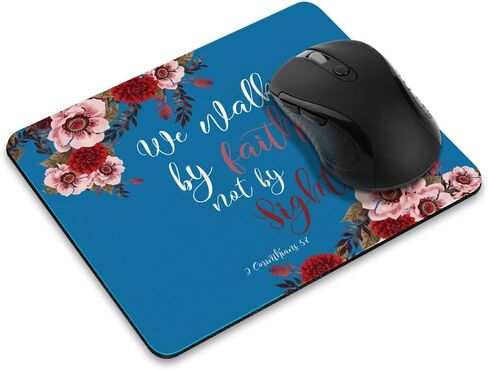 Non-Slip Rectangle Mousepad, FINCIBO Christian Bible Verses Philippians 4:13 Mouse Pad for Home, Office and Gaming Desk in Kuwait