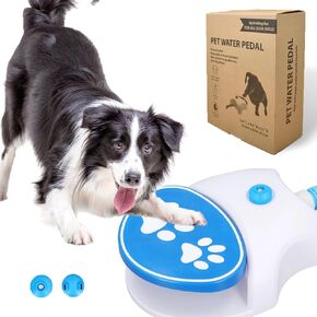 Outdoor Dog Drinking Water Fountain Step On, Automatic Dog Sprinkler Toy Foot Activated Drinking Water Dispenser Dogs Waterer with Hose for Small Medium Large Dog Cat Pet, 10.43x8.27x3.15in in Kuwait