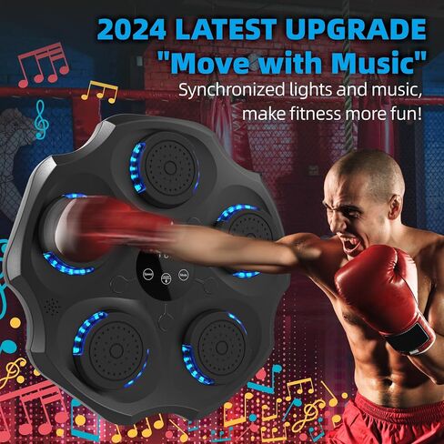Enhanced Music Boxing Machine with Boxing Gloves, Bluetooth Boxing Machine Wall Mounted, Exciting Home Boxing Music Training for Adults and Kids in Saudi Arabia