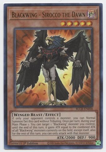 Blackwing - Sirocco The Dawn - BLCR-EN058 - Ultra Rare - 1st Edition in Saudi Arabia