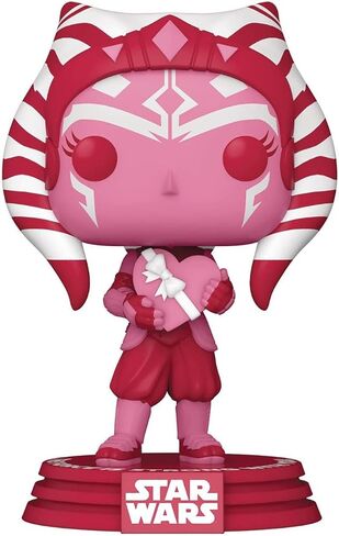 POP Star Wars: Valentines - Ahsoka Tano Funko Vinyl Figure (Bundled with Compatible Box Protector Case), Multicolored, 3.75 inches in Saudi Arabia