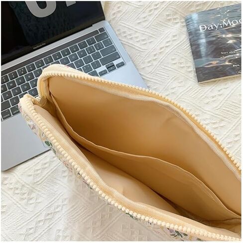 Large Flower Laptop Sleeve Computer Bag Floral Protective Soft Padded Computer Carrying Case Zipper Cover Notebook Bag (#1) in Saudi Arabia