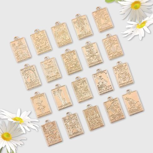 Sunnyclue 1 Box 40pcs Tarot Card Charms Tarot Charms Bulk Lucky Ouijas Halloween Gothic Pendants Sulk for Jewelry Making Actors in Saudi Arabia