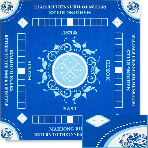 Mahjong Learning Mat, Anti-Slip Mahjong Mat, Noise Reduction Table Cover for Mahjong, Poker, Card, Board, and Tile Games (Pink A) in Saudi Arabia