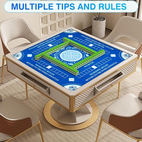 Mahjong Learning Mat, Anti-Slip Mahjong Mat, Noise Reduction Table Cover for Mahjong, Poker, Card, Board, and Tile Games (Pink A) in Saudi Arabia