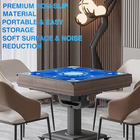 Mahjong Learning Mat, Anti-Slip Mahjong Mat, Noise Reduction Table Cover for Mahjong, Poker, Card, Board, and Tile Games (Pink A) in Saudi Arabia