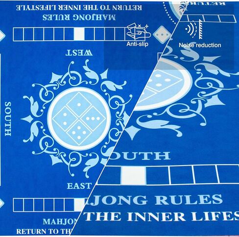 Mahjong Learning Mat, Anti-Slip Mahjong Mat, Noise Reduction Table Cover for Mahjong, Poker, Card, Board, and Tile Games (Pink A) in Saudi Arabia