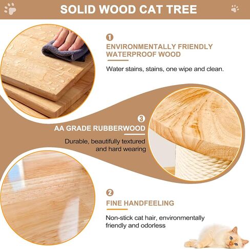 Corner Cat Tree, 66″ Modern Cat Tower for Indoor Cats with Hammock, Dangling Ball, Large Plush Platform for Large Cats, Curved Series Carbon Steel Big Cat Climbing Towers in Saudi Arabia