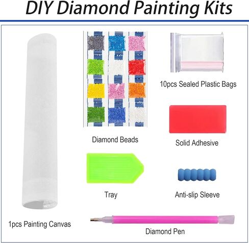 Xmrcarry Cardinal Bird Diamond Art Painting Kits للبالغين شتاء 5D جولة كاملة من النقاط الماس المبكرة للمبتدئين ، فشورت فسيود فسيفس in Kuwait