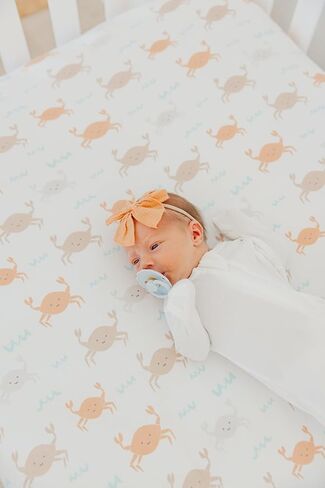 Premium Fitted Knit Crib Sheet/Toddler Sheet"Sandy" by Copper Pearl in Saudi Arabia
