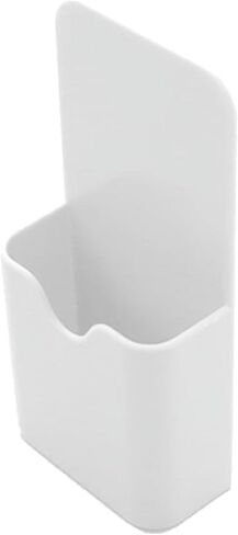 White Plastic, Magnetic Pen Holder, Erase Marker Storage Box, Pencil Cup, Desk Supplies Holders for Home, Office, Classroom, Whiteboard, Fridge, Locker Organizer in Saudi Arabia