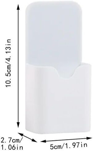White Plastic, Magnetic Pen Holder, Erase Marker Storage Box, Pencil Cup, Desk Supplies Holders for Home, Office, Classroom, Whiteboard, Fridge, Locker Organizer in Saudi Arabia