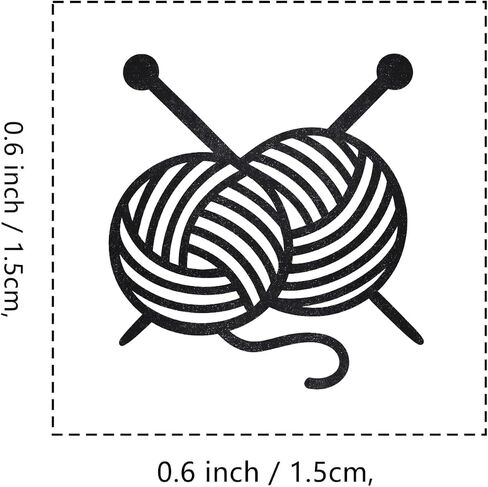 Balls of Wool Knitting Rubber Stamp, 3/5 Inch Small Mini Stamp for Scrapbooking Card Making Planner in Saudi Arabia
